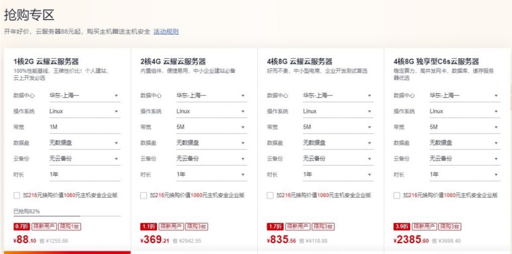 华为云服务器优惠专区
